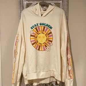 Hippie daisy plus size 70’s vibe pullover  hoodie size 3x